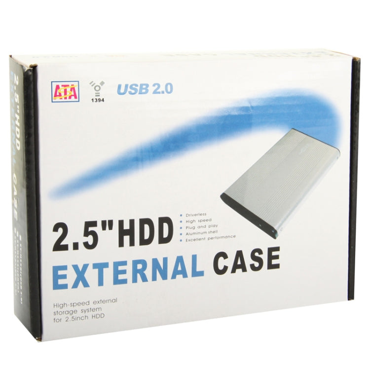2.5 inch SATA HDD External Case, Size: 126mm x 75mm x 13mm (Red) by buy2fix