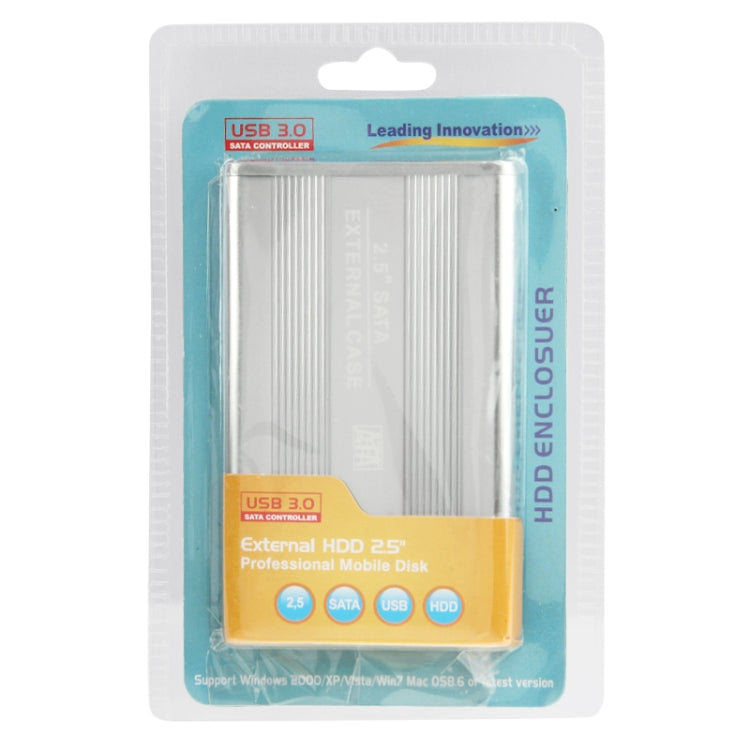 High Speed 2.5 inch HDD SATA External Case, Support USB 3.0(Silver) by buy2fix