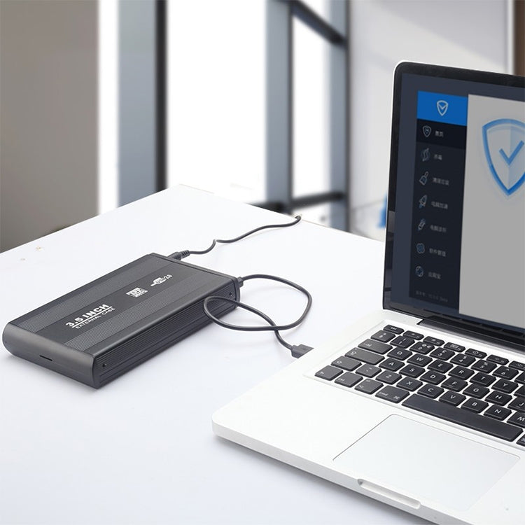 3.5 inch HDD SATA External Case, Support USB 2.0(Black) by buy2fix