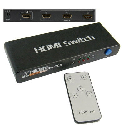 3 Ports 1080P HDMI Switch, 1.3 Version, Support HD TV / Xbox 360 / PS3 etc(Black) by buy2fix