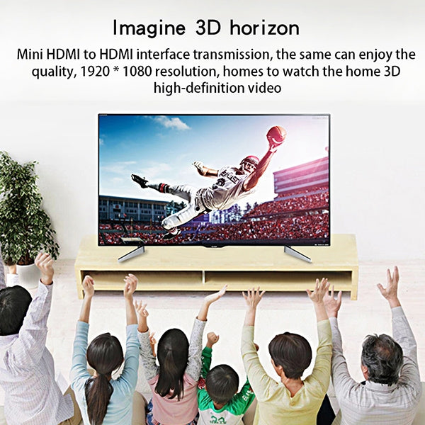 V1.4 1x2 Mini HDMI Amplifier Splitter, Support 3D & Full HD 1080P(Black) by buy2fix