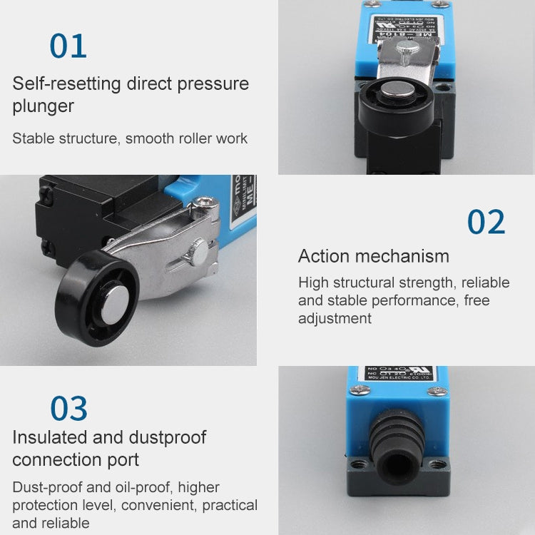 ME-8104 Roller Arm Type Mini Limit Switch(Blue) by buy2fix