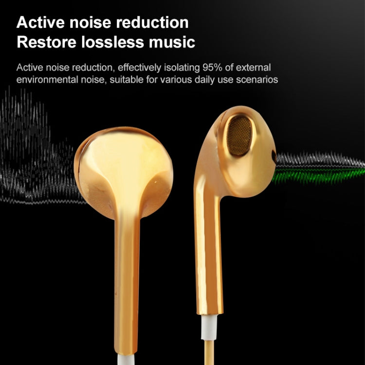 3.5mm Stereo Electroplating Wire Control Earphone for Android Phones / PC / MP3 Player / Laptops(Coffee) by buy2fix