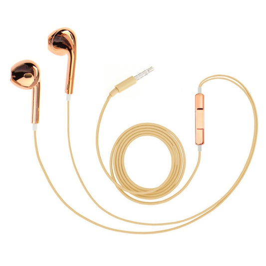 3.5mm Stereo Electroplating Wire Control Earphone for Android Phones / PC / MP3 Player / Laptops(Orange) by buy2fix