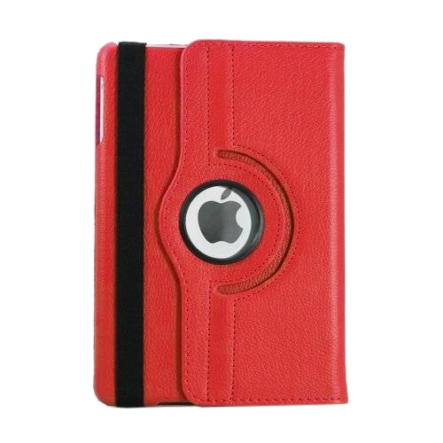For iPad 9.7 (2018) & iPad 9.7 (2017) & Air 2 & Air 360 Degree Rotation Litchi Texture Leather Case with 2 Gears Holder(Red) by buy2fix
