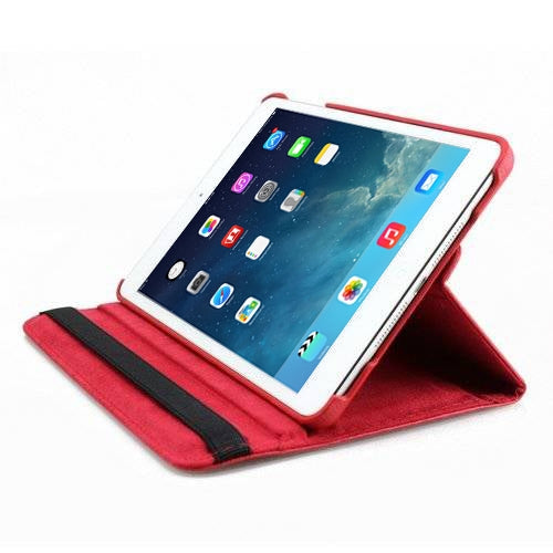 For iPad 9.7 (2018) & iPad 9.7 (2017) & Air 2 & Air 360 Degree Rotation Litchi Texture Leather Case with 2 Gears Holder(Red) by buy2fix