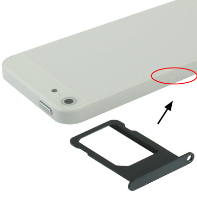 Original Sim Card Tray Holder for iPhone 5(Black) by buy2fix