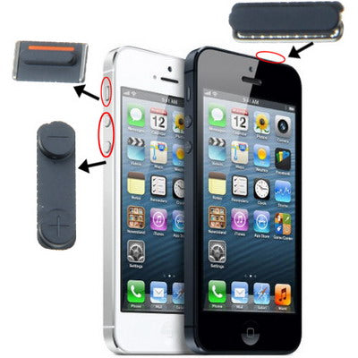 3 in 1 for iPhone 5 (Mute Button + Power Button + Volume Button)(Black) by buy2fix