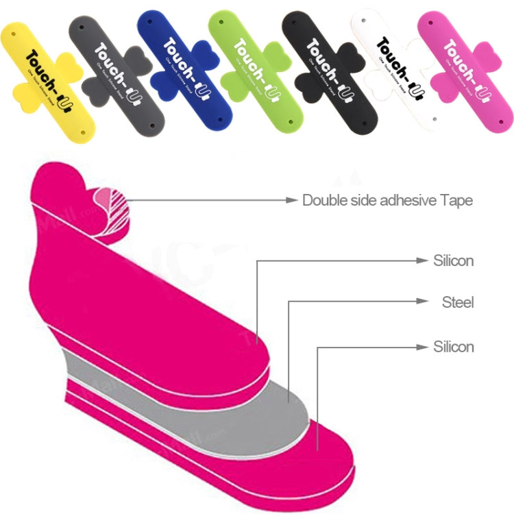 100 PCS Touch-u One Touch Universal Silicone Stand Holder(Magenta) by buy2fix