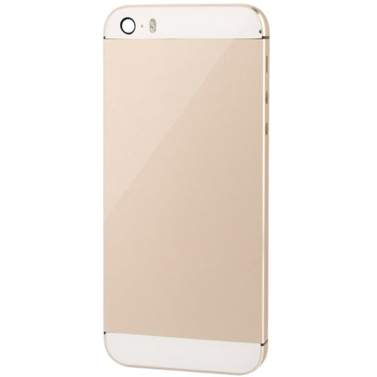 Full Housing Alloy Back Cover with Mute Button + Power Button + Volume Button + Nano SIM Card Tray for iPhone 5S (Light Gold) by buy2fix