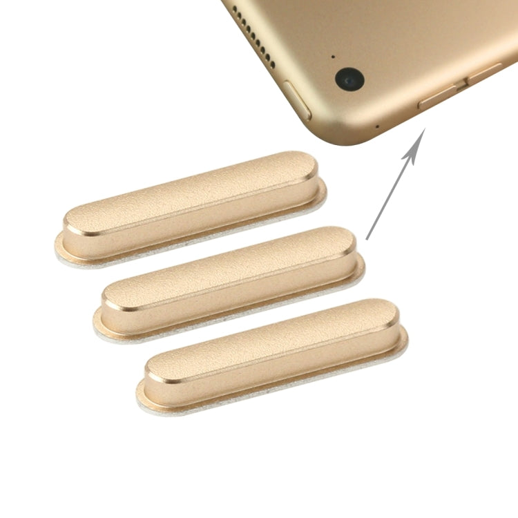 3 PCS Side Keys for iPad Air 2 / iPad 6(Gold) by buy2fix