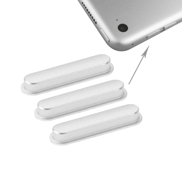 3 PCS Side Keys for iPad Air 2 / iPad 6(Silver) by buy2fix