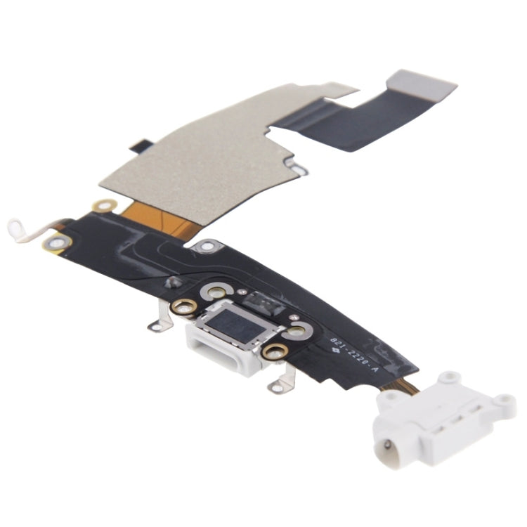 Charging Port Dock Connector Flex Cable for iPhone 6 Plus(White) by buy2fix