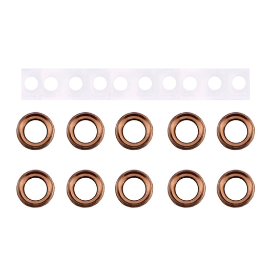 10 Pairs / Set Rear Camera Lens Ring + Flashlight Bracker for iPhone 6 Plus & 6s Plus(Rose Gold) by buy2fix