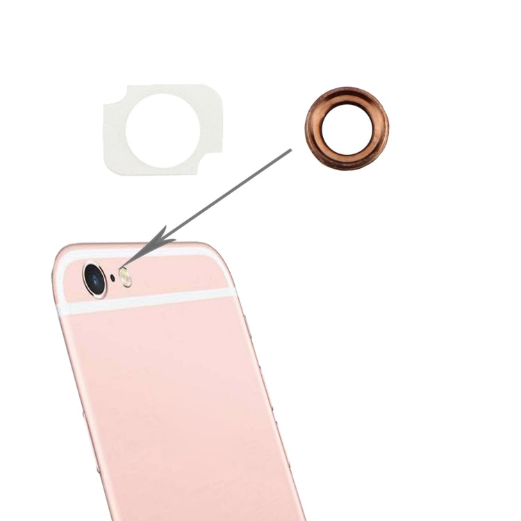 10 Pairs / Set Rear Camera Lens Ring + Flashlight Bracker for iPhone 6 Plus & 6s Plus(Rose Gold) by buy2fix