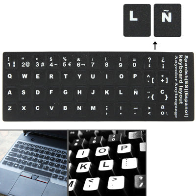Spanish Learning Keyboard Layout Sticker for Laptop / Desktop Computer Keyboard by buy2fix