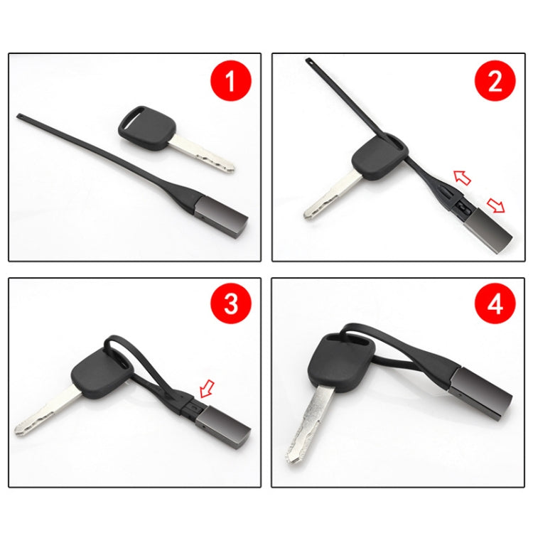 Fashionable High Quality Menu Titanium Key Chain Car Keychain Key Ring(Black) by buy2fix