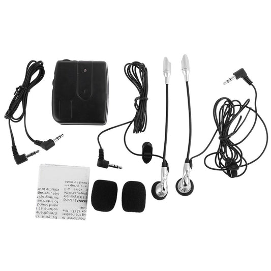 2 PCS Multi-using Wired Motorcycle Interphone(Black) by buy2fix