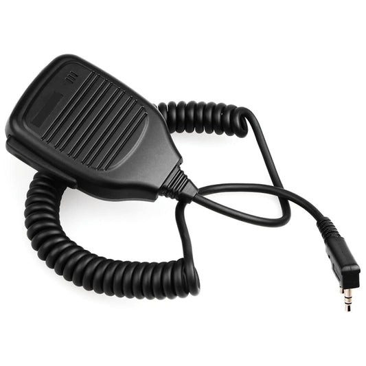Clip-on Speaker Microphone for Walkie Talkies, 3.5mm + 2.5mm Earphone + Mic Plug(Black) by buy2fix