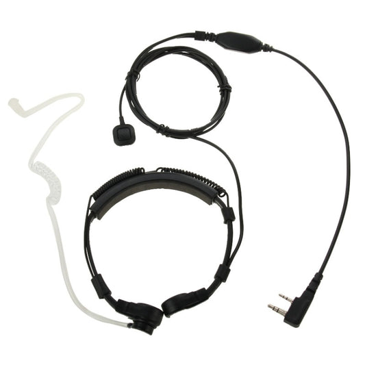 Throat control Transceiver Earpiece Headset for Walkie Talkies, 3.5mm + 2.5mm Plug(Black) by buy2fix