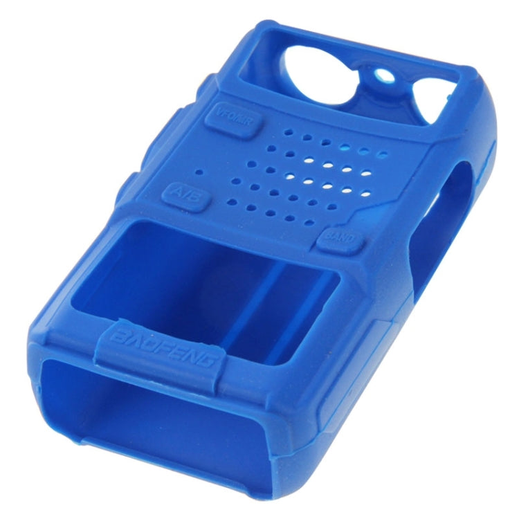 Pure Color Silicone Case for UV-5R Series Walkie Talkies(Blue) by buy2fix