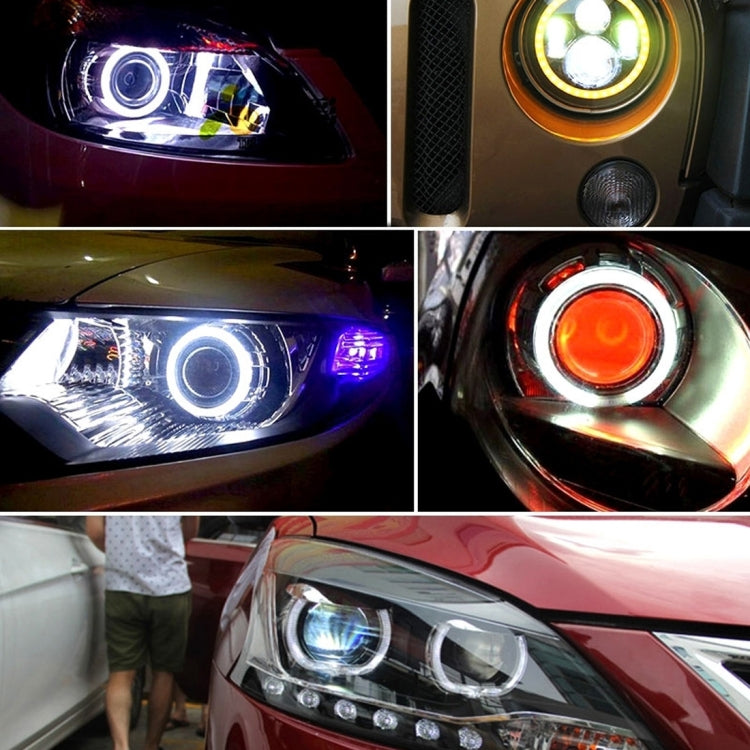 90mm 5W 180LM Angel Eyes Circles Car Headlight COB LED Lights for Vehicles, DC 12-24V (Red Light) by buy2fix