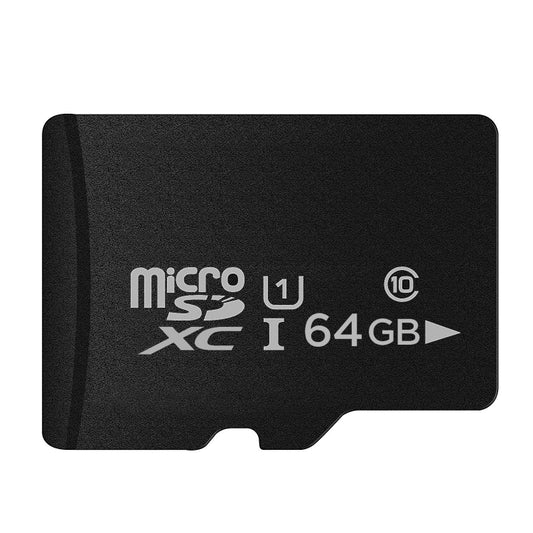64GB High Speed Class 10 Micro SD(TF) Memory Card from Taiwan, Write: 8mb/s, Read: 12mb/s (100% Real Capacity)(Black) by buy2fix