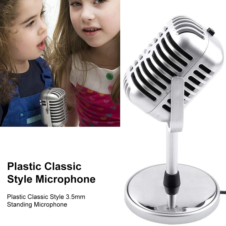 Plastic Classic Style 3.5mm Standing Microphone by buy2fix