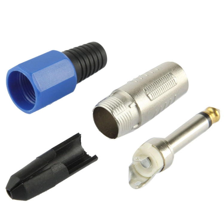 6.35mm Male Plug Microphone Patch Snake Cable TRS Connector Adapter by buy2fix