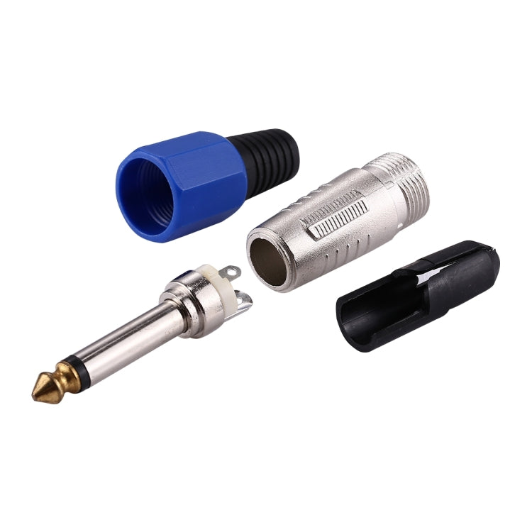 6.35mm Male Plug Microphone Patch Snake Cable TRS Connector Adapter by buy2fix