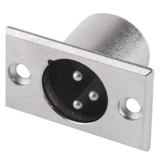 XLR 3 Pin Male Metal Chassis Mount Connector with Locking by buy2fix