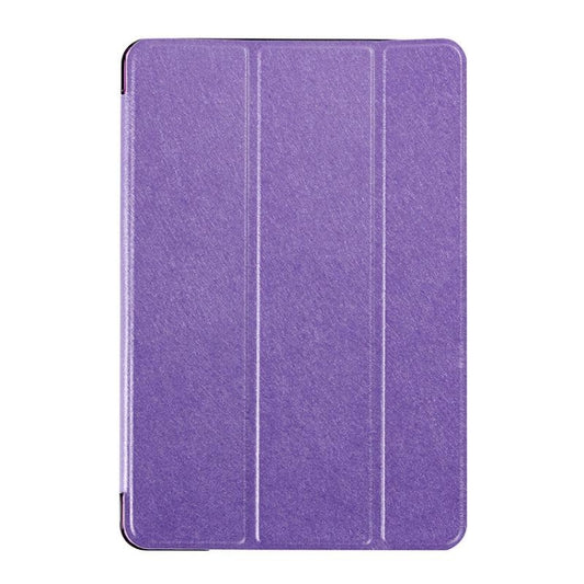 Silk Texture Horizontal Flip Leather Case with Three-Folding Holder for iPad mini 4(Purple) by buy2fix