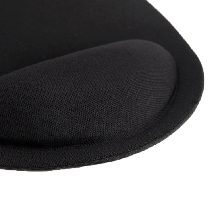 Ultra Slim Rubber Bottom & Cloth Sponge Wrist Supporter Mouse Pad(Black) by buy2fix