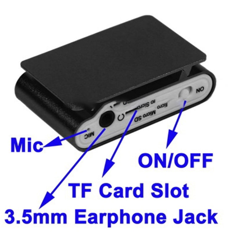 TF / Micro SD Card Slot MP3 Player with LCD Screen, Metal Clip(Black) by buy2fix