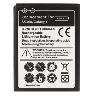 1500mAh Replacement Battery for Galaxy Y / S5360 by buy2fix