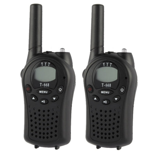 2 PCS T-668 400-470MHz 1.0 inch LCD 8 / 20 / 22CHS Walkie Talkie Set by buy2fix