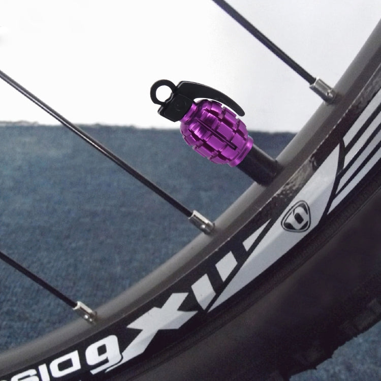 4 PCS Universal Bicycle Tire Valve Caps(Purple) by buy2fix