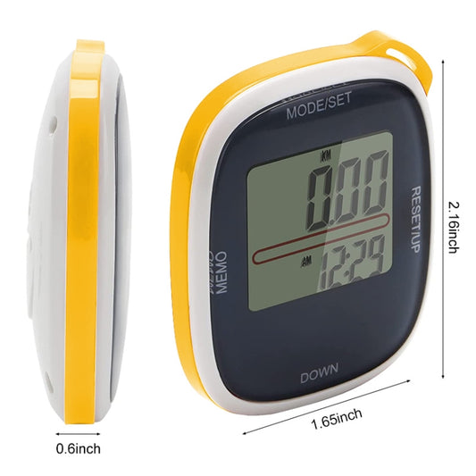 3D All Dimensional Multifunction Digital Electronic Pedometer Step Counter(Yellow) by buy2fix