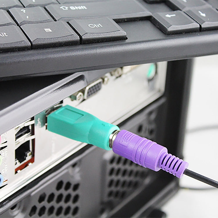 USB A Plug to mini DIN6 female Adapter (PS/2 to USB)(Green) by buy2fix