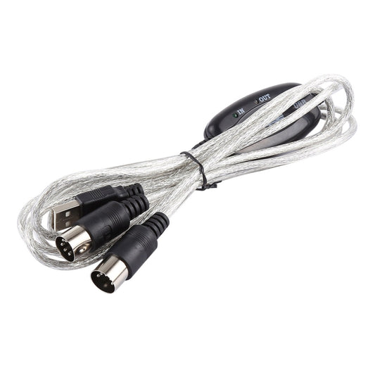 USB to MIDI Interface Electric Piano Converter Adapter Cable, Length: 1.8m by buy2fix