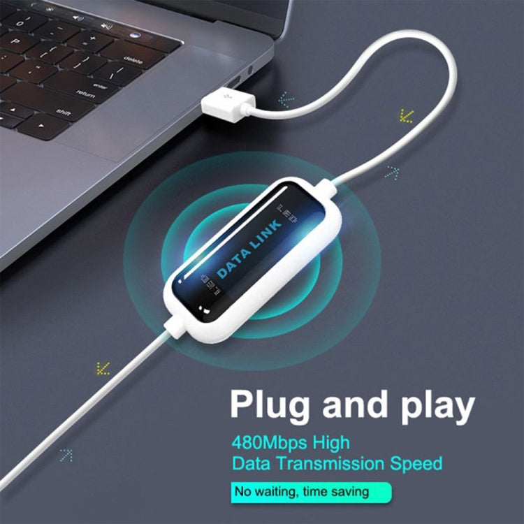 High Speed USB 2.0 Data Link Cable, PC to PC Data Share, Plug and Play, Length: 165cm by buy2fix