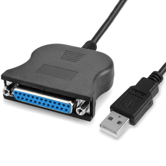 USB 2.0 to DB25 25 Pin Female Port Print Converter Cable(Black) by buy2fix