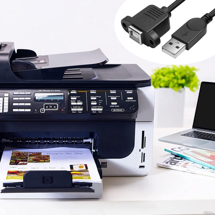 USB 2.0 Male to USB 2.0 Type-B Female Printer / Scanner Adapter Cable for HP, Dell, Epson, Length: 50cm(Black) by buy2fix