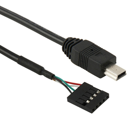 5 Pin Motherboard Female Header to Mini USB Male Adapter Cable, Length: 50cm by buy2fix