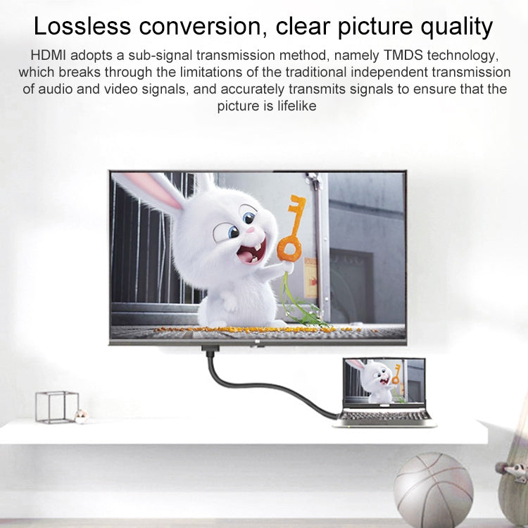 Gold Plated Mini HDMI Male to HDMI 19 Pin Female Adapter(Black) by buy2fix