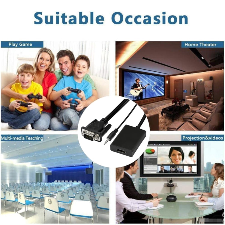 VGA + Audio to Full HD 1080P HDMI Video Converter Box Adapter for HDTV by buy2fix