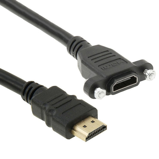 50cm High Speed HDMI 19 Pin Male to HDMI 19 Pin Female Connector Adapter Cable(Black) by buy2fix