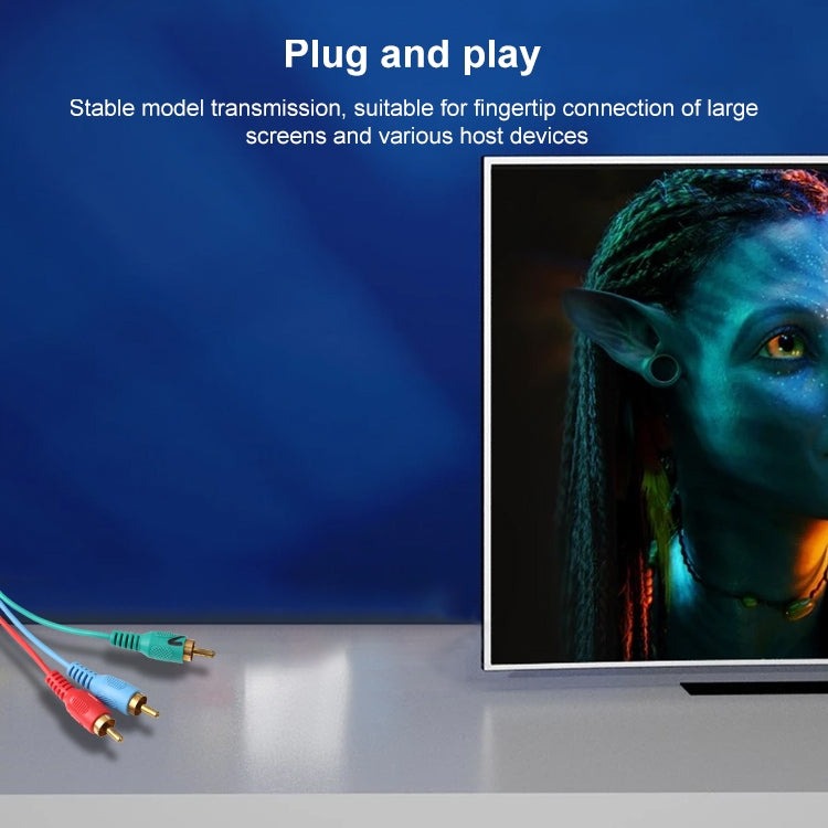 1.5m VGA to 3RCA RGB Cable(Black) by buy2fix