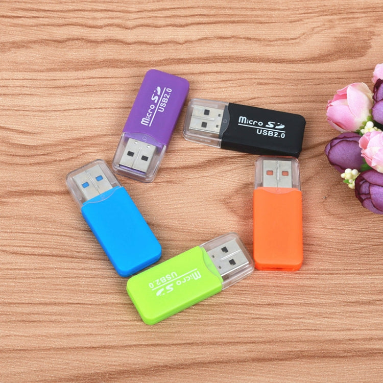 20 PCS Portable USB 2.0 Micro SD TF T-Flash Card Reader Adapter, up to 480Mbps, Random Color Delivery by buy2fix