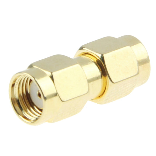 Gold Plated SMA Male to RP-SMA Male Adapter(Gold) by buy2fix
